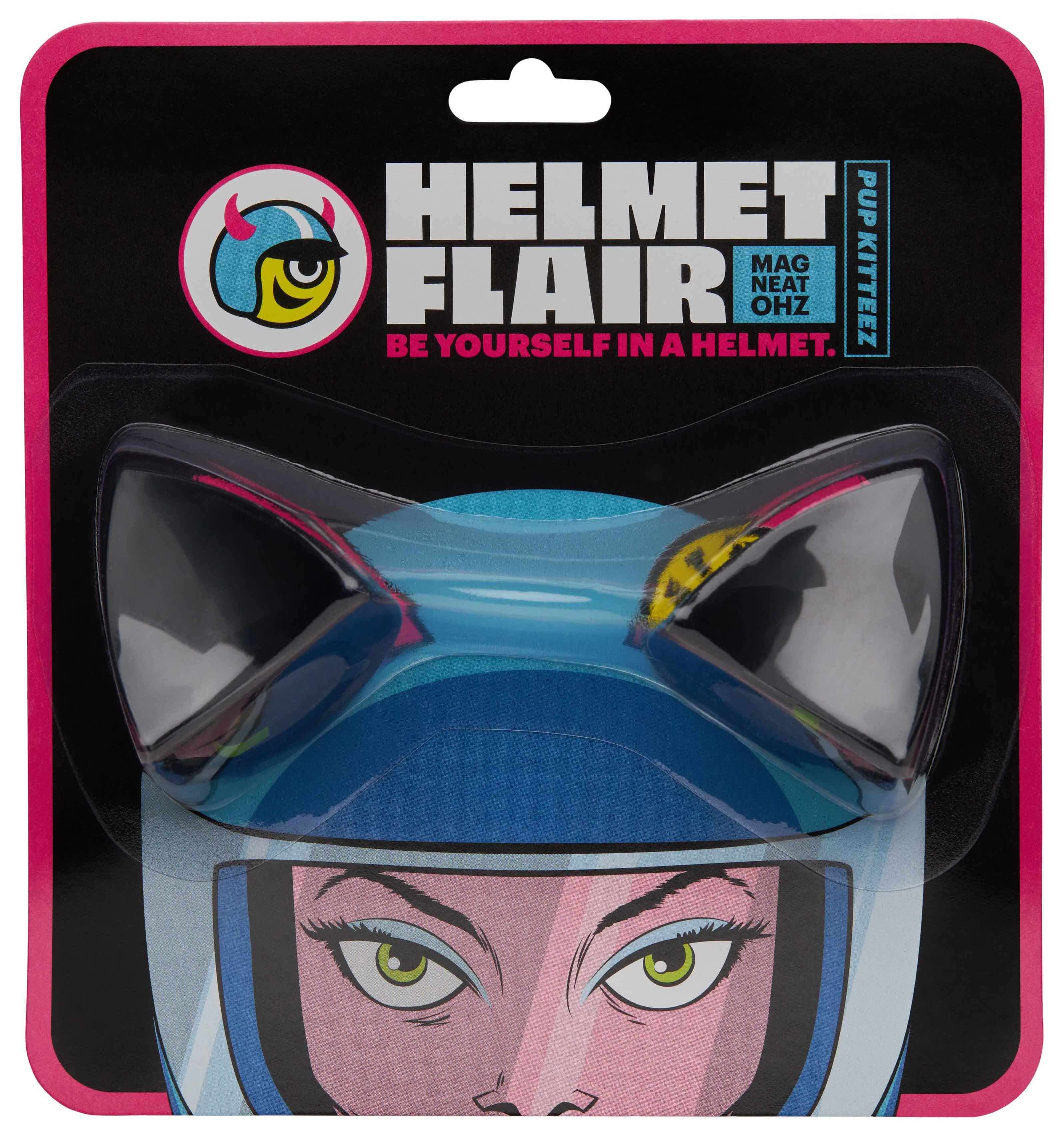 MagNeatOhz: Cat Ears for Helmet Black in a packet