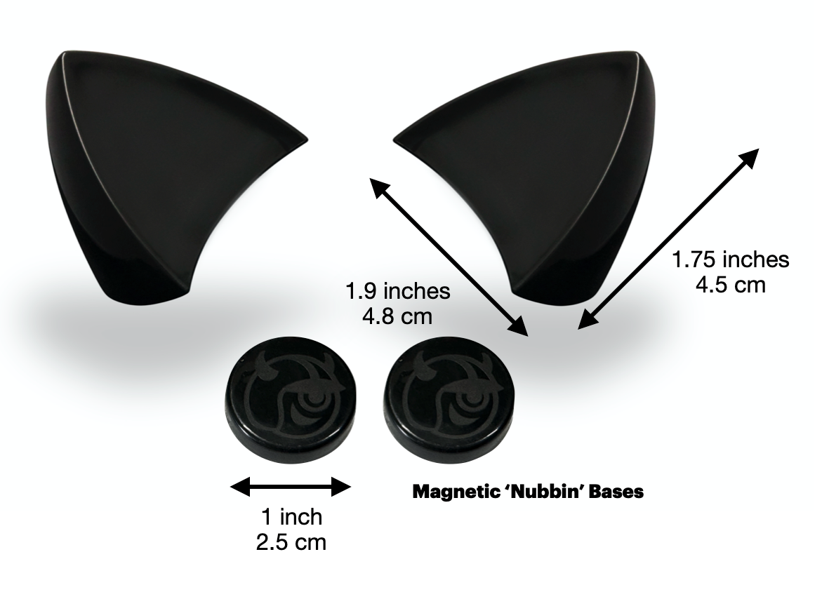 MagNeatOhz: Cat Ears for Helmet Black size description
