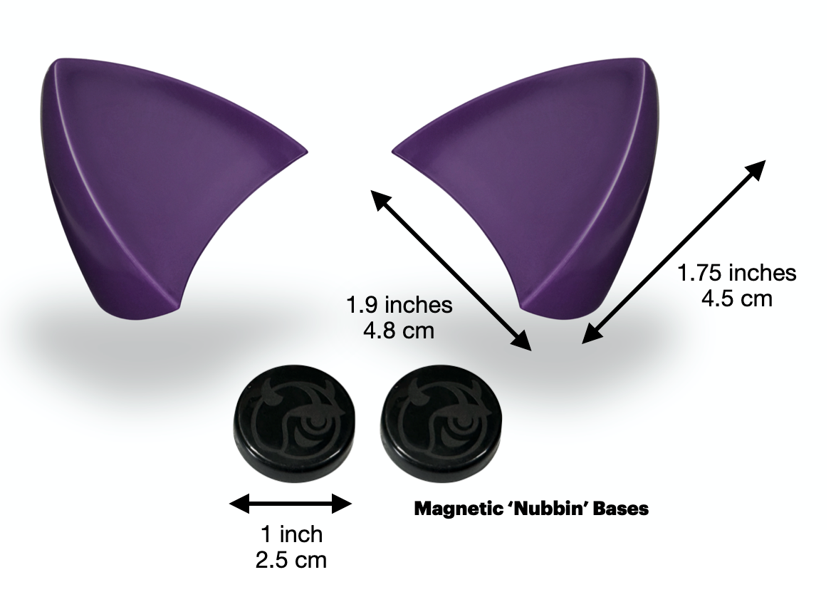 MagNeatOhz: Cat Ears for Helmet Purple size description