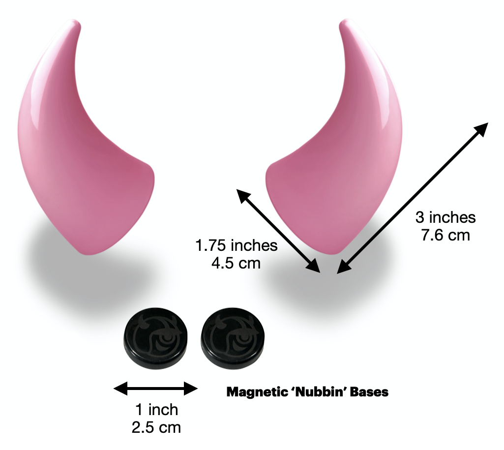 MagNeatOhz: Large Pink Devil Horns for Helmet