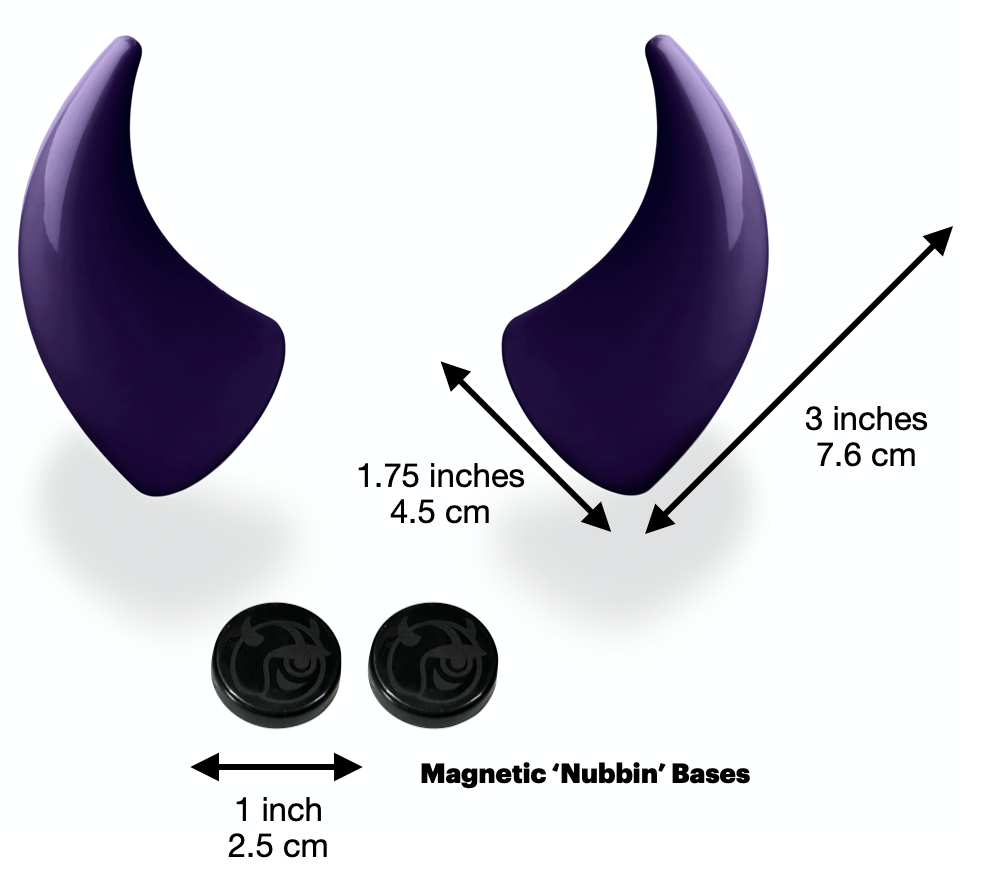 MagNeatOhz: Large Purple Devil Horns for Helmet