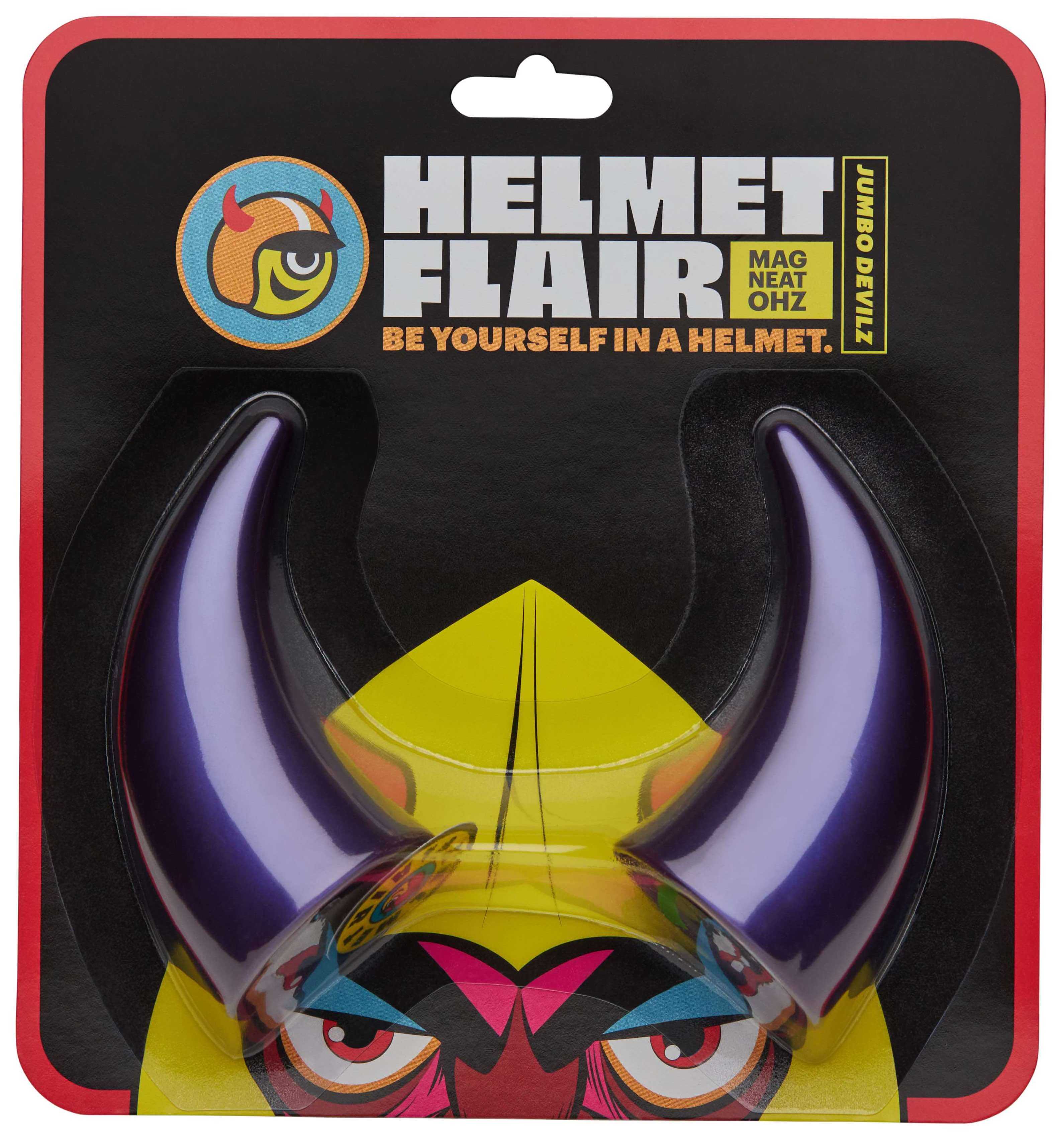 MagNeatOhz: Large Purple Devil Horns for Helmet
in a packet