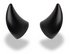 Black devil horns for motorcycle helmet, ski helmet and bike helmet