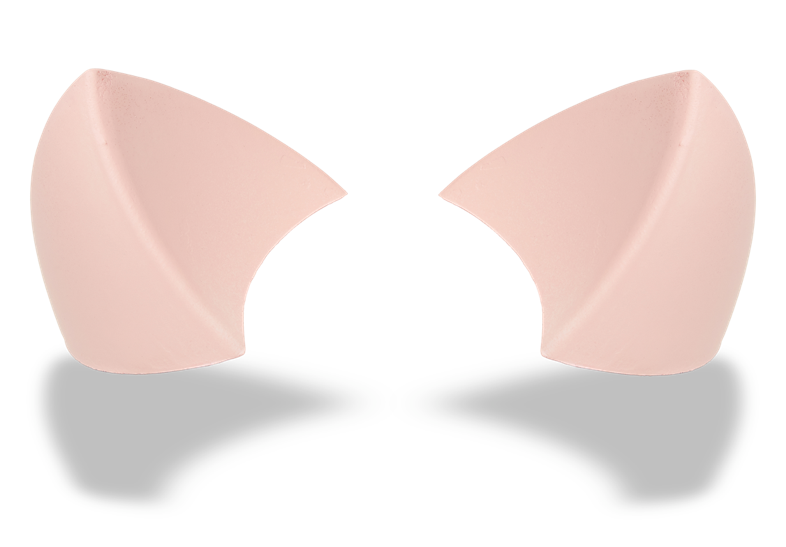 Pink cat ears for motorcycle helmet, ski helmet or bike helmet