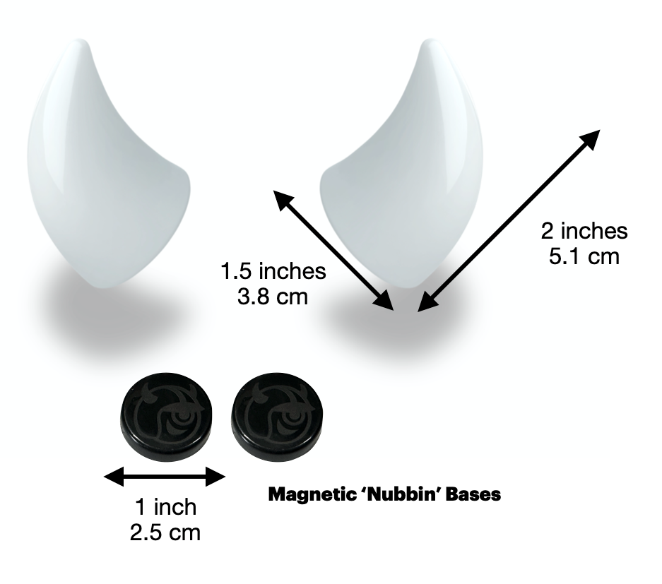 MagNeatOhz: Small White Devil Horns for Helmet size guide