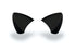 Black cat ears for helmet