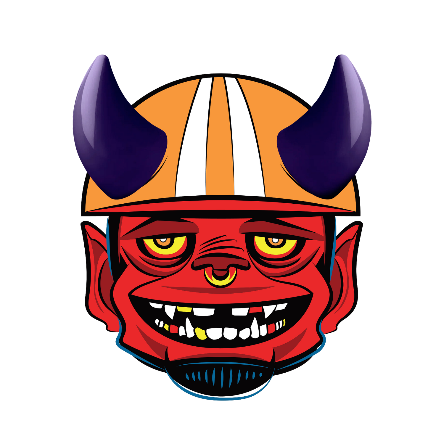 MagNeatOhz: Small Purple Devil Horns for Helmet