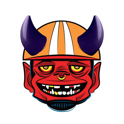 MagNeatOhz: Small Purple Devil Horns for Helmet