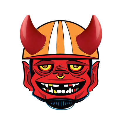 MagNeatOhz: Small Red Devil Horns for Helmet