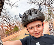 Black devil horns for motorcycle helmet, ski helmet and bike helmet