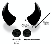 MagNeatOhz: Large Black Devil Horns for Helmet