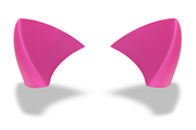 Purple cat ears for motorcycle helmet, ski helmet or bike helmet