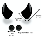 MagNeatOhz: Small Black Devil Horns for Helmet