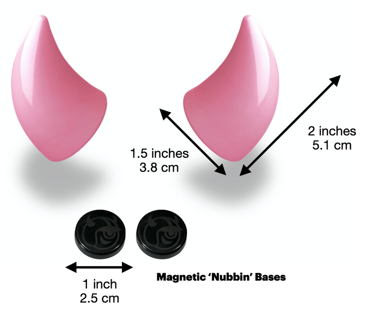 MagNeatOhz: Small Pink Devil Horns for Helmet
