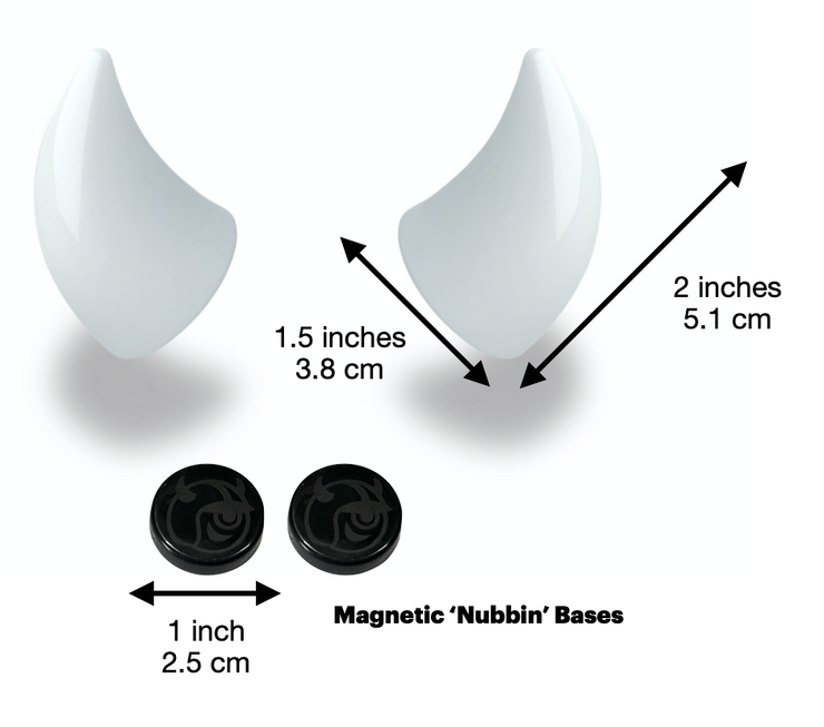 MagNeatOhz: Small White Devil Horns for Helmet