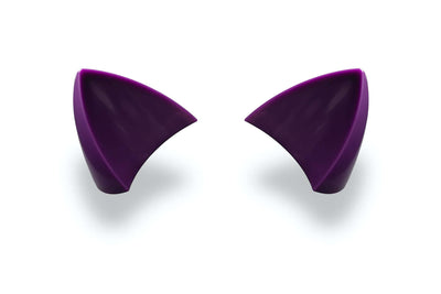 Purple cat ears for a helmet