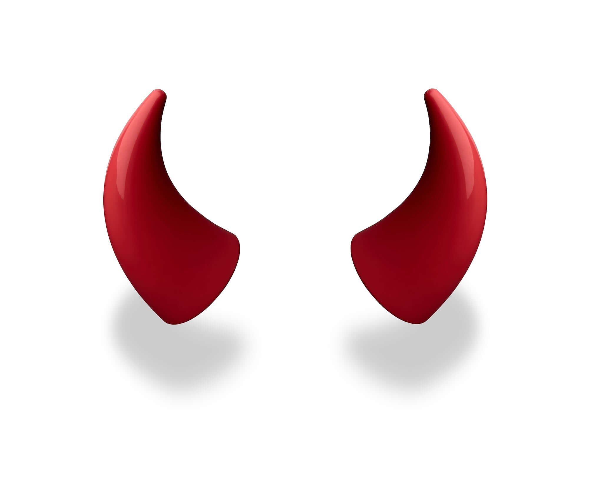 Horns Red Raddy MagNeatOhz: Large Red Devil Horns for Helmet | Helmet Flair